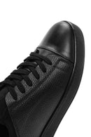 Men's Black Lace-up Leather Sneaker | Derimod Men's Black Lace-up Leather Sneaker | Derimod