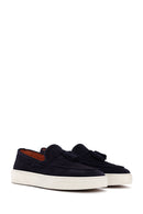 Derimod Fly Men's Navy Blue Suede Leather Casual Loafer | Derimod Derimod Fly Men's Navy Blue Suede Leather Casual Loafer | Derimod