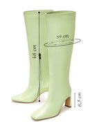 Women's Yellow Leather Heeled Boots | Derimod Women's Yellow Leather Heeled Boots | Derimod