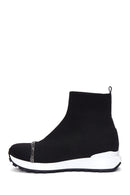 Kadın Siyah Taşlı Bilekli Sneaker | Derimod Kadın Siyah Taşlı Bilekli Sneaker | Derimod