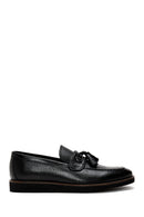 Erkek Siyah Deri Baskılı Casual Loafer | Derimod Erkek Siyah Deri Baskılı Casual Loafer | Derimod