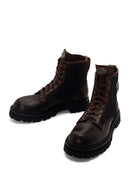 Harley Davidson Men's Dark Brown Jesus Exc Lace-Up Leather Boots | Derimod Harley Davidson Men's Dark Brown Jesus Exc Lace-Up Leather Boots | Derimod