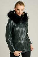 Diva Women's Leather Jacket | Derimod Diva Women's Leather Jacket | Derimod