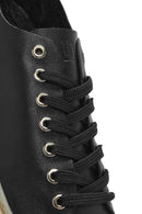 Men's Black Lace-up Leather Sneaker | Derimod Men's Black Lace-up Leather Sneaker | Derimod