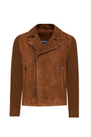 Marcus Men's Brown Suede Leather Jacket | Derimod Marcus Men's Brown Suede Leather Jacket | Derimod