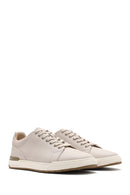 Erkek Beyaz Bağcıklı Deri Sneaker | Derimod Erkek Beyaz Bağcıklı Deri Sneaker | Derimod
