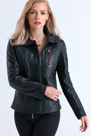 Belair Women's Leather Jacket | Derimod Belair Women's Leather Jacket | Derimod