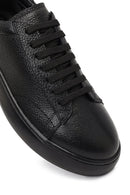 Men's Black Lace-Up Thick-Soled Leather Sneaker | Derimod Men's Black Lace-Up Thick-Soled Leather Sneaker | Derimod