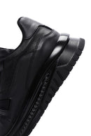 Erkek Siyah Deri Kalın Tabanlı Sneaker | Derimod Erkek Siyah Deri Kalın Tabanlı Sneaker | Derimod