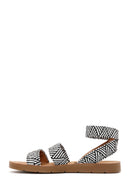 Women's Black Double Strap Sandals | Derimod Women's Black Double Strap Sandals | Derimod