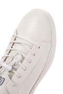 Erkek Beyaz Bağcıklı Deri Sneaker | Derimod Erkek Beyaz Bağcıklı Deri Sneaker | Derimod