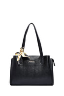 Woman Black Printed Shoulder Bag | Derimod Woman Black Printed Shoulder Bag | Derimod