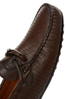 Men's Leather Printed Loafer | Derimod Men's Leather Printed Loafer | Derimod