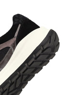 Kadın Siyah Bağcıklı Kalın Tabanlı Deri Sneaker | Derimod Kadın Siyah Bağcıklı Kalın Tabanlı Deri Sneaker | Derimod