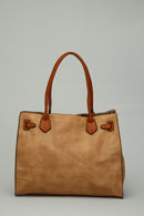 Tan Women's Shoulder Bag with Staple Detail | Derimod Tan Women's Shoulder Bag with Staple Detail | Derimod