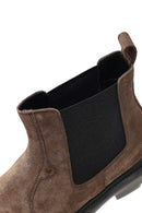 Men Mink Thick Sole Suede Leather Chelsea Boot | Derimod Men Mink Thick Sole Suede Leather Chelsea Boot | Derimod