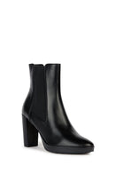 Geox Women's Black Walk Pleasure Leather Plaftorm Heeled Boots | Derimod Geox Women's Black Walk Pleasure Leather Plaftorm Heeled Boots | Derimod