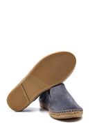 Erkek Gri Süet Deri Espadril | Derimod Erkek Gri Süet Deri Espadril | Derimod