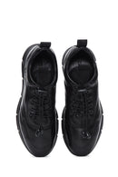 Men's Black Leather Casual Sneaker | Derimod Men's Black Leather Casual Sneaker | Derimod