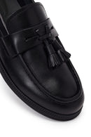 Male Black Tasselled Leather Casual Loafer | Derimod Male Black Tasselled Leather Casual Loafer | Derimod