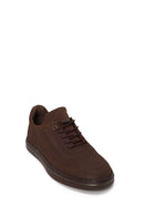 Male Brown Lace-up Nubuck Leather Casual Sneaker | Derimod Male Brown Lace-up Nubuck Leather Casual Sneaker | Derimod