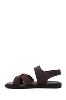 Men's Brown Nubuck Leather Sandals | Derimod Men's Brown Nubuck Leather Sandals | Derimod