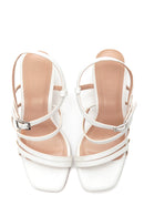 Women's White Heeled Sandals | Derimod Women's White Heeled Sandals | Derimod
