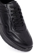 Erkek Siyah Bağcıklı Deri Casual Sneaker | Derimod Erkek Siyah Bağcıklı Deri Casual Sneaker | Derimod