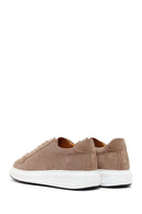 Male Beige Lace-Up Suede Leather Sneaker | Derimod Male Beige Lace-Up Suede Leather Sneaker | Derimod