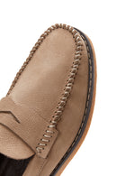 Erkek Bej Deri Casual Loafer | Derimod Erkek Bej Deri Casual Loafer | Derimod