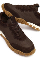 Women's Brown Lace-Up Leather Sneaker | Derimod Women's Brown Lace-Up Leather Sneaker | Derimod