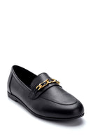 Kadın Deri Zincir Detaylı Loafer | Derimod Kadın Deri Zincir Detaylı Loafer | Derimod