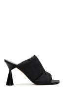 Women's Black Heeled Slippers | Derimod Women's Black Heeled Slippers | Derimod