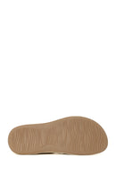 Woman Cream Strap Thick-Soled Comfort Sandal | Derimod Woman Cream Strap Thick-Soled Comfort Sandal | Derimod