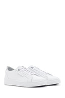 Erkek Beyaz Bağcıklı Deri Sneaker | Derimod Erkek Beyaz Bağcıklı Deri Sneaker | Derimod
