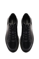 Men's Black Lace-up Leather Sneaker | Derimod Men's Black Lace-up Leather Sneaker | Derimod