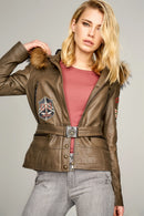 Layla Women's Leather Jacket | Derimod Layla Women's Leather Jacket | Derimod