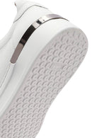 Erkek Beyaz Bağcıklı Deri Sneaker | Derimod Erkek Beyaz Bağcıklı Deri Sneaker | Derimod
