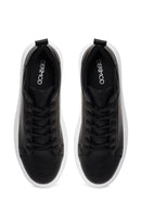 Woman Black Lace-Up Chunky Sneaker | Derimod Woman Black Lace-Up Chunky Sneaker | Derimod