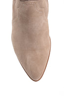 Women's Suede Leather Heeled Boots | Derimod Women's Suede Leather Heeled Boots | Derimod