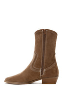 Women's Suede Leather Cowboy Boots | Derimod Women's Suede Leather Cowboy Boots | Derimod