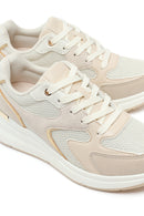 Woman Beige Lace-Up Wedge Sneaker | Derimod Woman Beige Lace-Up Wedge Sneaker | Derimod