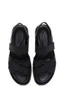 Men's Black Nubuck Leather Sandals | Derimod Men's Black Nubuck Leather Sandals | Derimod