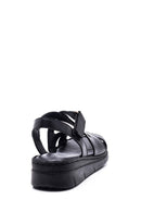Kadın Siyah Deri Comfort Sandalet | Derimod Kadın Siyah Deri Comfort Sandalet | Derimod