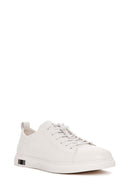 Erkek Beyaz Bağcıklı Deri Sneaker | Derimod Erkek Beyaz Bağcıklı Deri Sneaker | Derimod