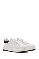 Erkek Beyaz Bağcıklı Deri Sneaker | Derimod Erkek Beyaz Bağcıklı Deri Sneaker | Derimod