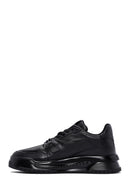 Erkek Siyah Deri Kalın Tabanlı Sneaker | Derimod Erkek Siyah Deri Kalın Tabanlı Sneaker | Derimod