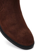 Men's Brown Suede Leather Chelsea Boot | Derimod Men's Brown Suede Leather Chelsea Boot | Derimod
