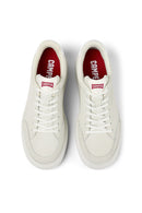Camper Women's White Runner K21 Lace-Up Leather Sneaker | Derimod Camper Women's White Runner K21 Lace-Up Leather Sneaker | Derimod