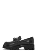 Kadın Siyah Kalın Tabanlı Deri Maskülen Loafer | Derimod Kadın Siyah Kalın Tabanlı Deri Maskülen Loafer | Derimod